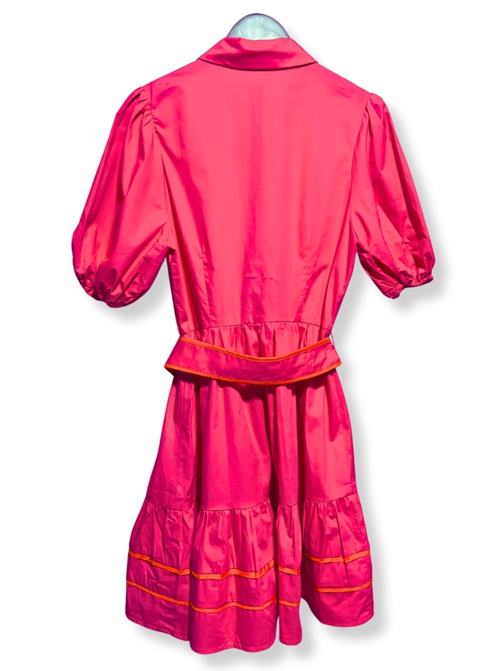 NWT Flying Tomato Hot Pink Mini Dress with Orange Trim - Picture 6 of 6